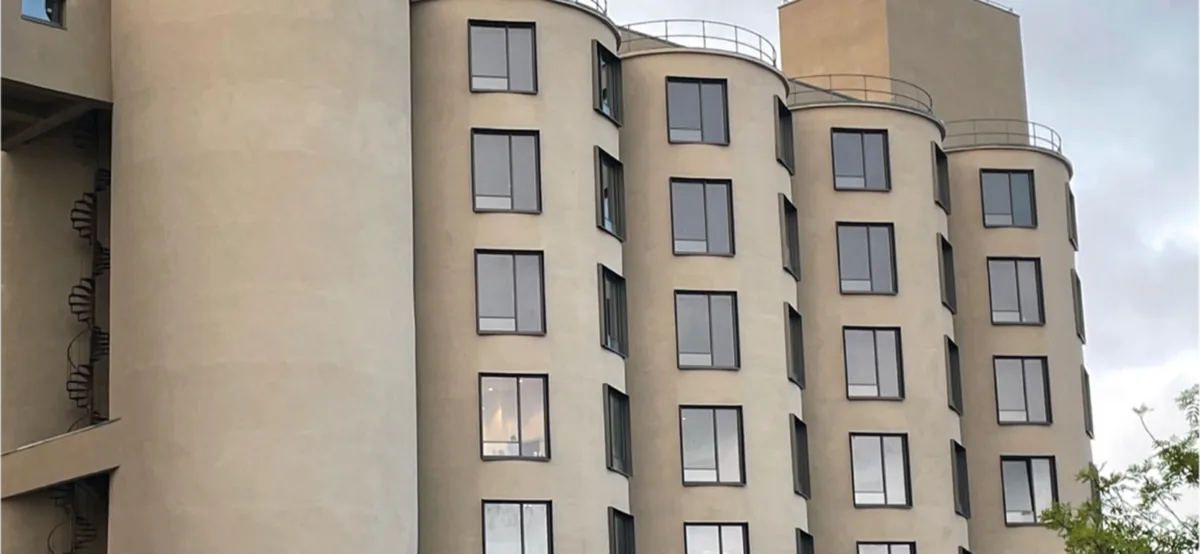 Ansicht der Plange Mühle in Düsseldorf