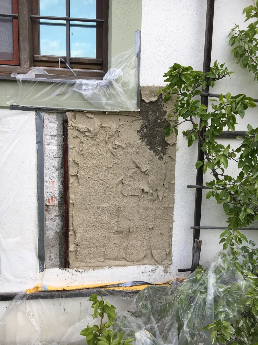 Baustellendokumentation einer Dämmputzlage