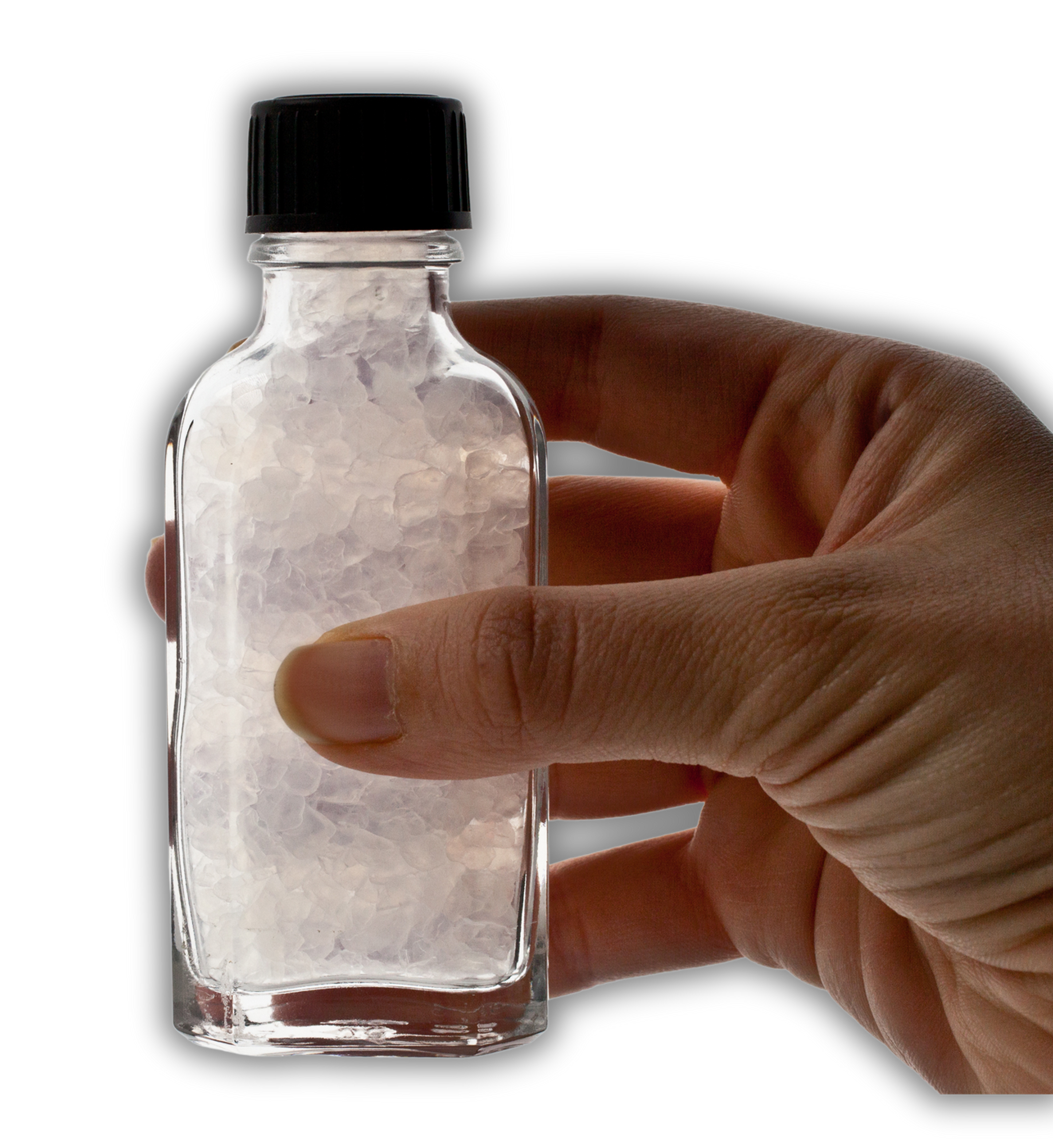 Aerogel-Granulat in einem Probengefäß